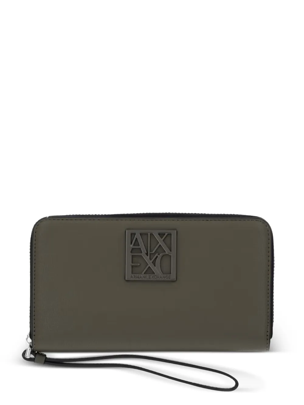 Armani Exchange logo-plaque zip-around wallet - Verde