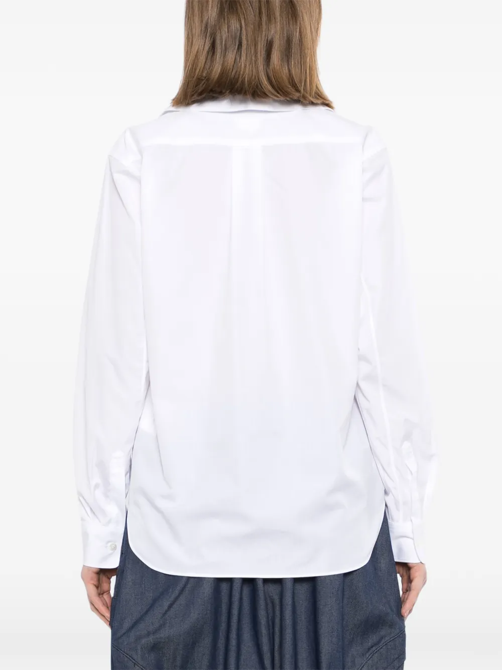 Black Comme Des Garçons Overhemd met Peter Pan-kraag Wit