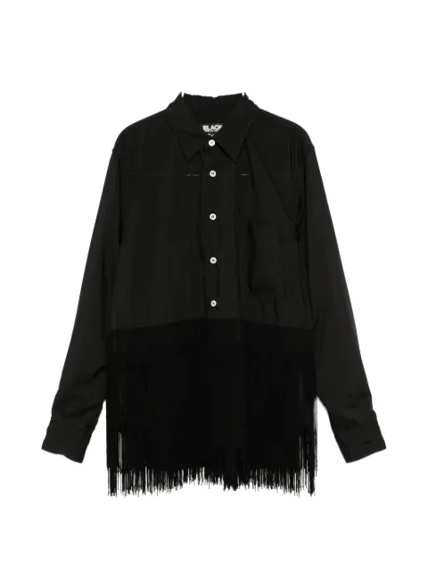 Comme Des Garçons Black fringe-trimmed tiered shirt