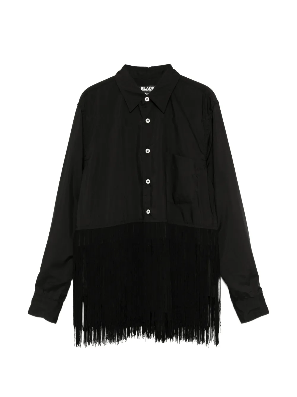 Comme Des Garçons Black fringe-trimmed tiered shirt - Nero