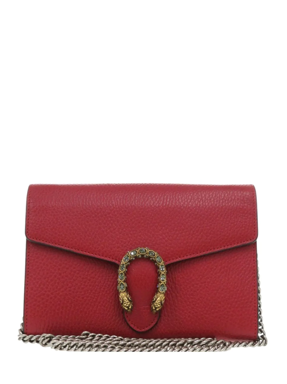 Gucci Pre-Owned 2016-2025 Dionysus Portemonnaie aus Leder mit Kettenriemen - Rot