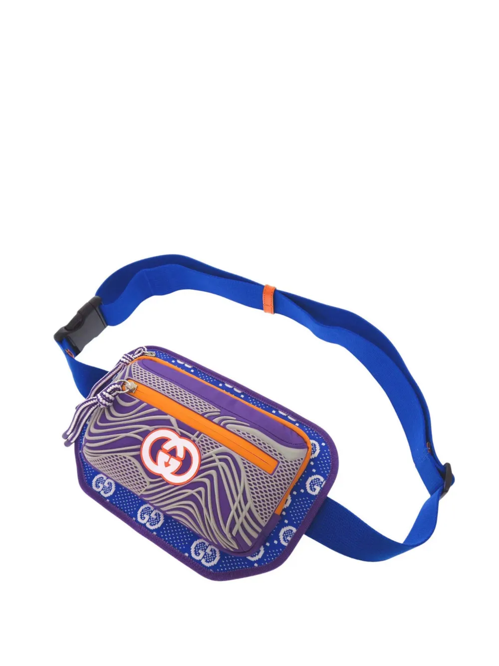 Gucci Pre-Owned 2016-2026 GG Nylon and Rubber belt bag - Blu