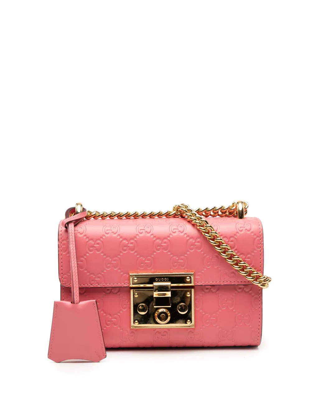 Gucci Pre-Owned 2016-2026 Small Guccissima Padlock crossbody bag - Rosa