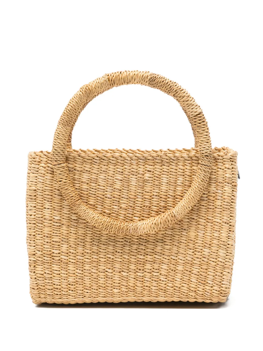 Muun mini Lune woven straw tote bag - Toni neutri