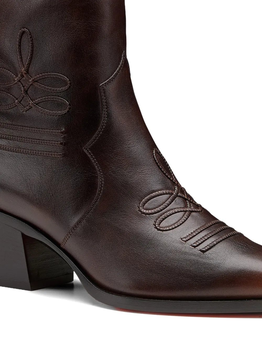 Santoni embroidered leather ankle boots Bruin