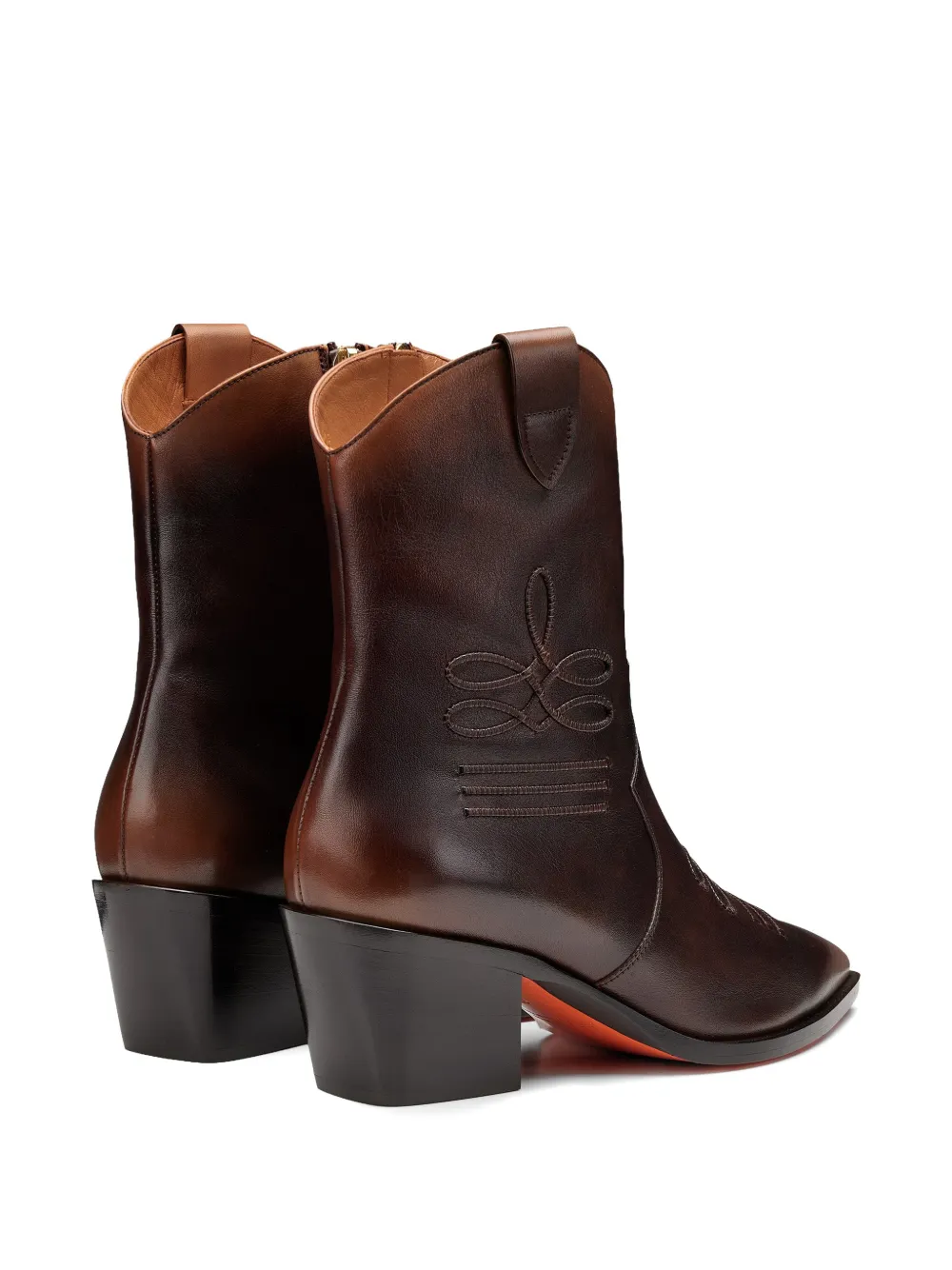 Santoni embroidered leather ankle boots Bruin