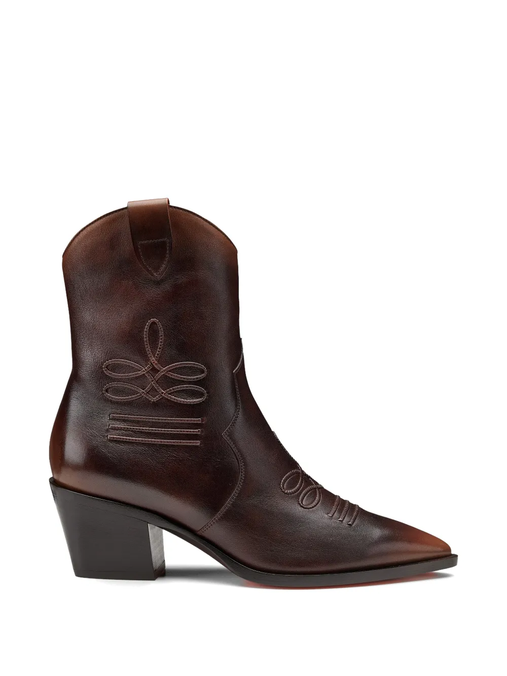 Santoni embroidered leather ankle boots Bruin