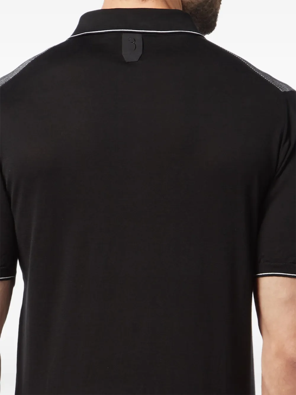 Billionaire Gebreid poloshirt met geborduurd wapenschild Zwart