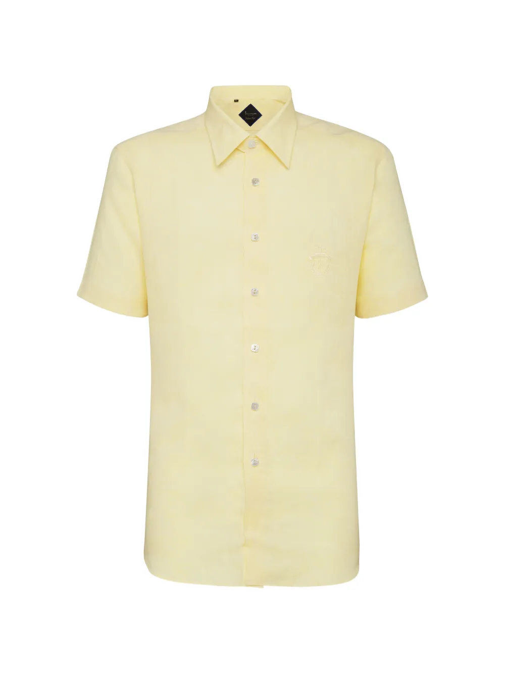 Billionaire logo-embroidered short-sleeve shirt - Giallo