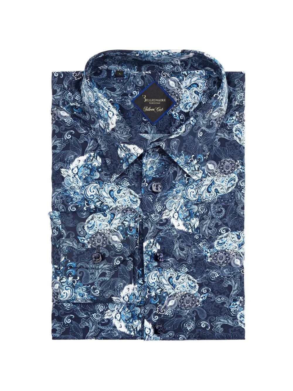 Billionaire Alberic overhemd met bloemenprint Blauw