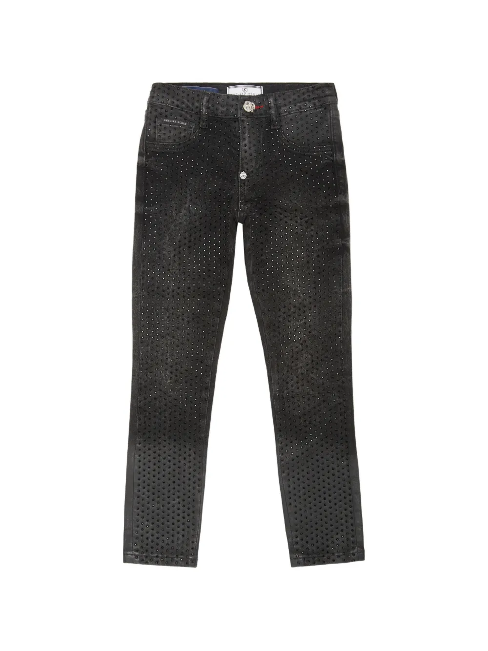 Philipp Plein Junior strass-embellished jeans - Nero