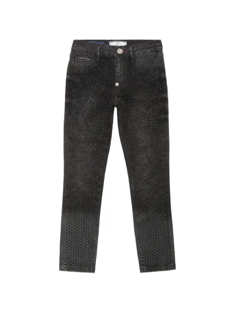 Philipp Plein Junior strass-embellished jeans
