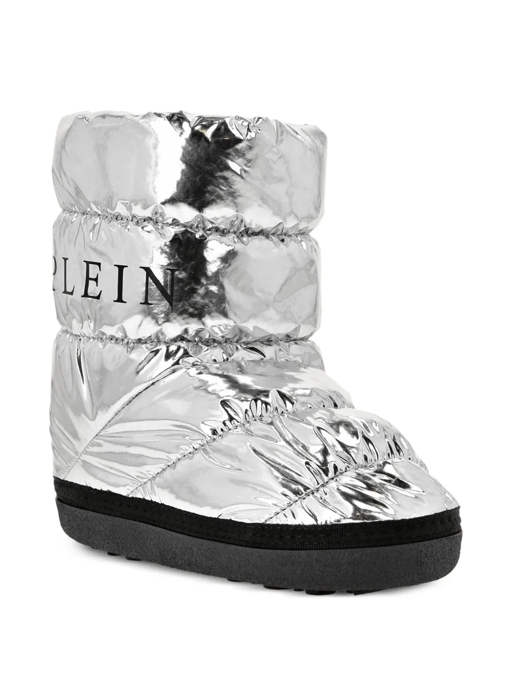 Philipp Plein Junior quilted logo boots - Argento