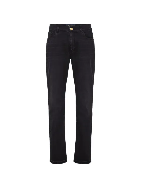 Billionaire embroidered stone-wash jeans