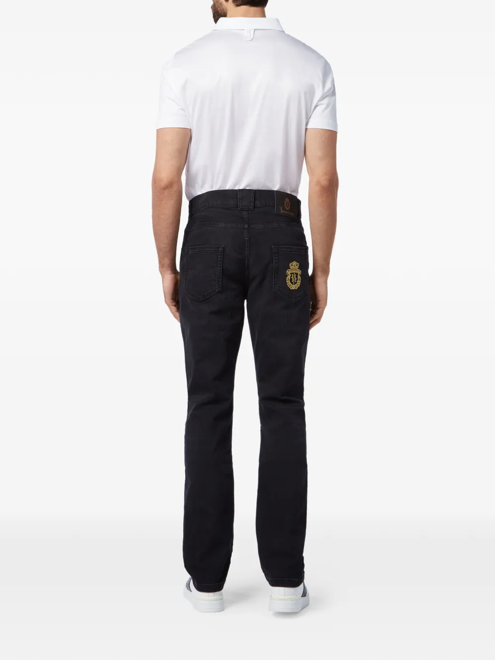 Billionaire Jeans met borduurwerk en stone wassing Zwart