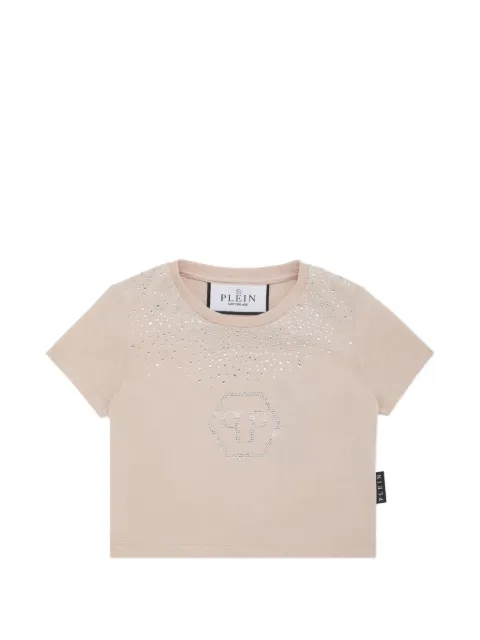 Philipp Plein Junior playera corta Strass Hexagon