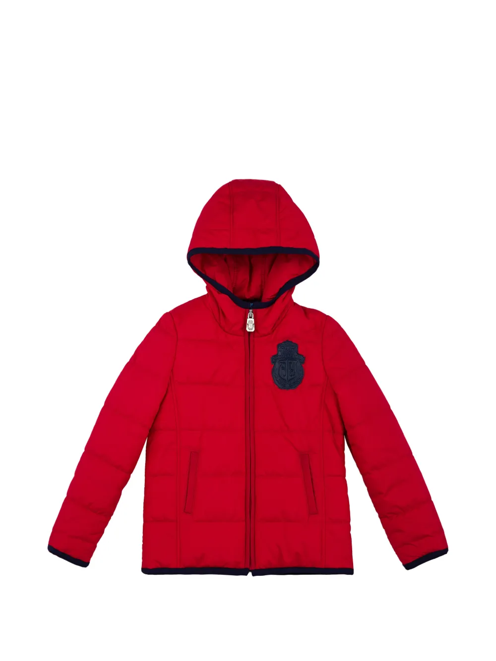 Billionaire Kids quilted hooded jacket - Rosso
