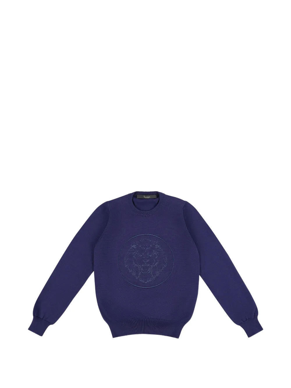 Billionaire Kids Lion round neck sweater - Blu