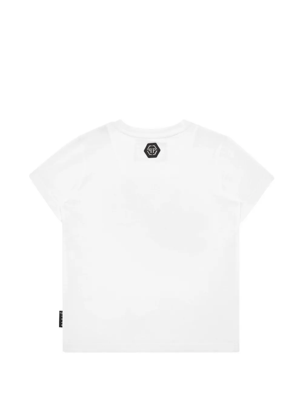 Philipp Plein Junior T-shirt met ronde hals en stras Wit