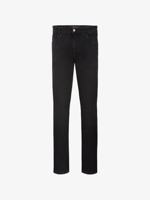 Billionaire embroidered slim jeans