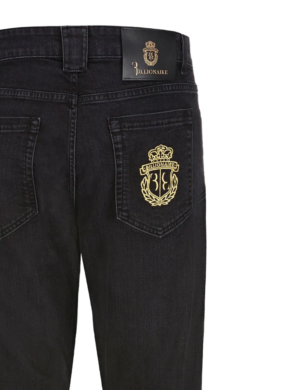 Billionaire Skinny jeans met borduurwerk Zwart