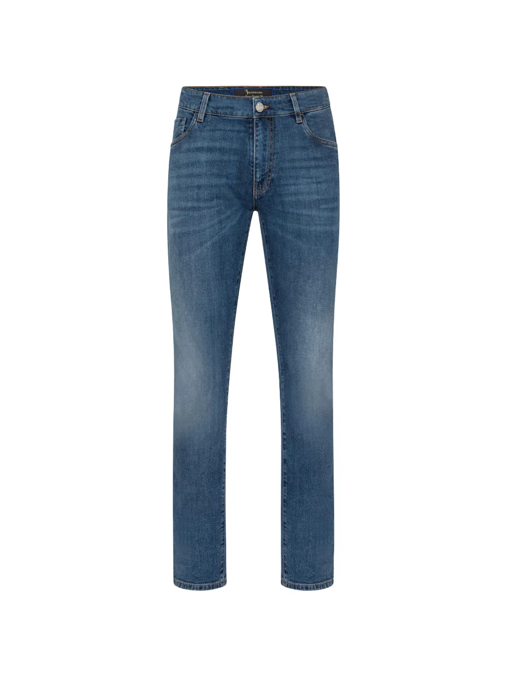 Billionaire logo-patch straight-cut jeans - Blu