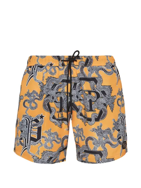 Philipp Plein printed swim shorts