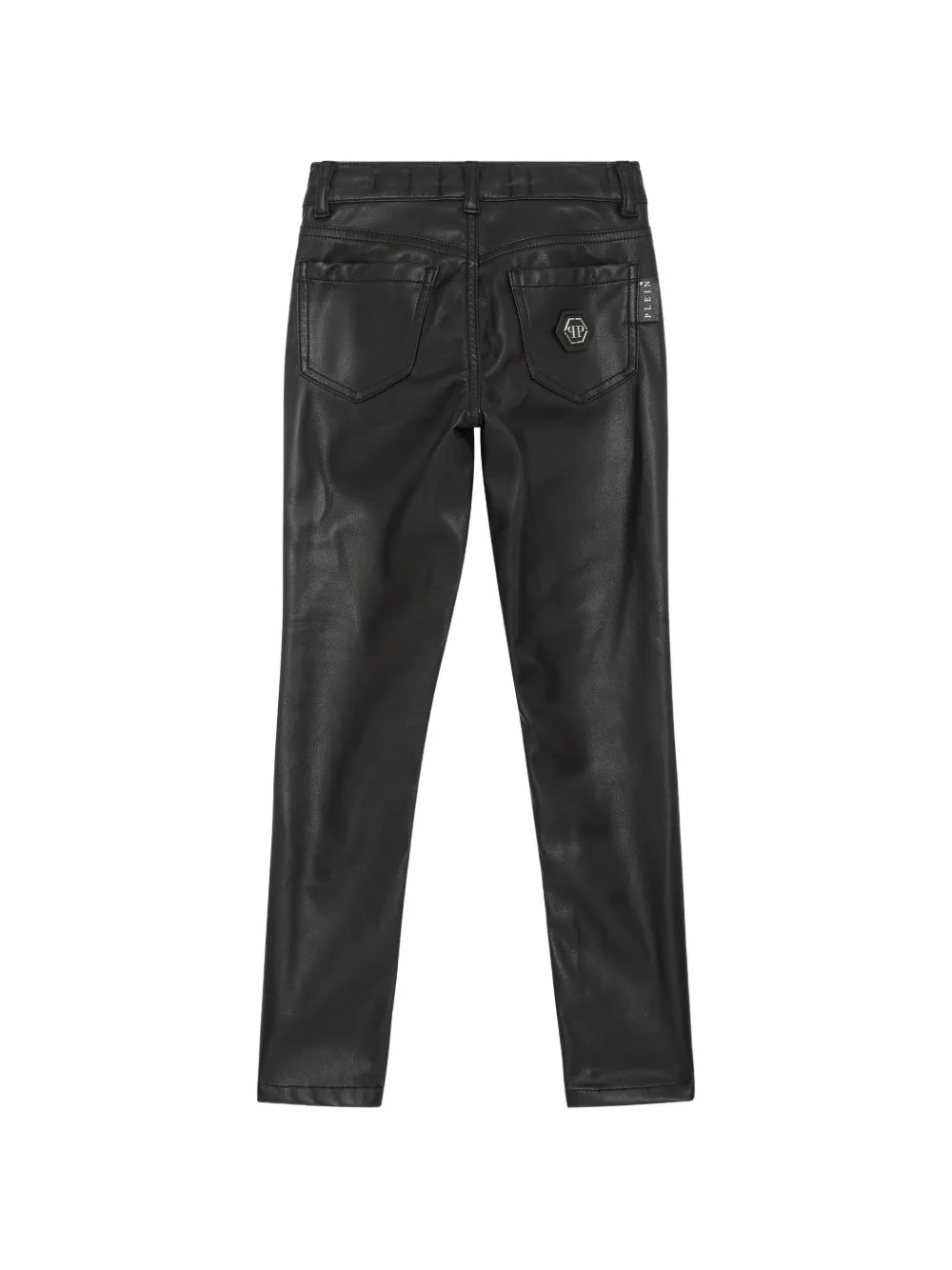 Philipp Plein Junior Jegging met logo-plakkaat Zwart