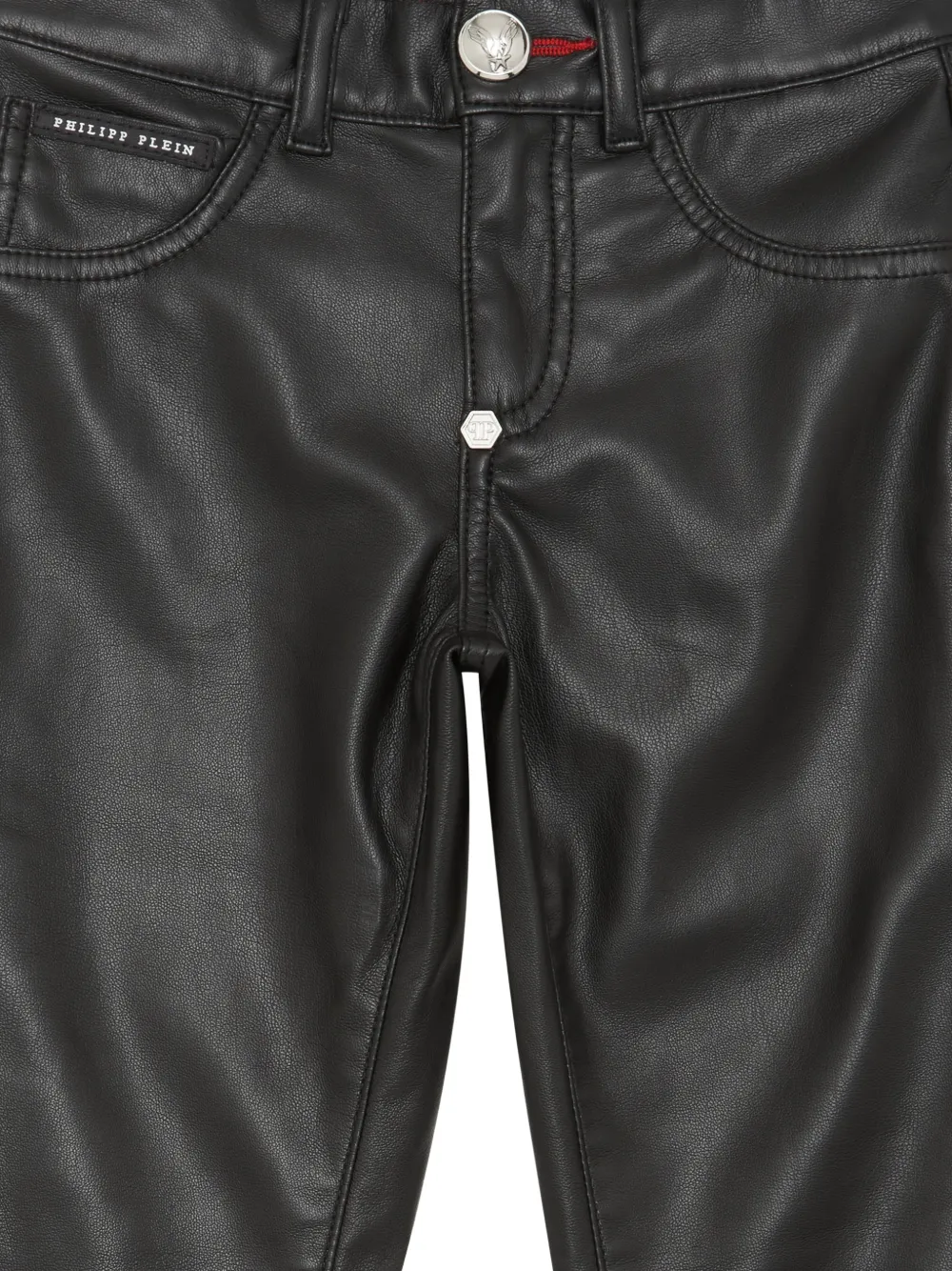 Philipp Plein Junior Jegging met logo-plakkaat Zwart
