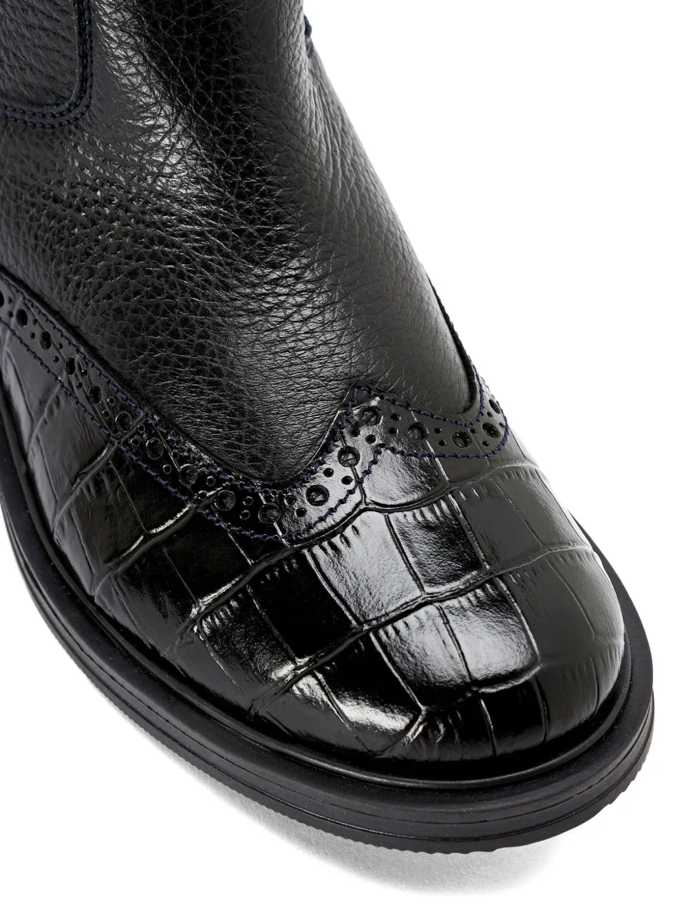 Billionaire Kids Leren laarzen met print Zwart