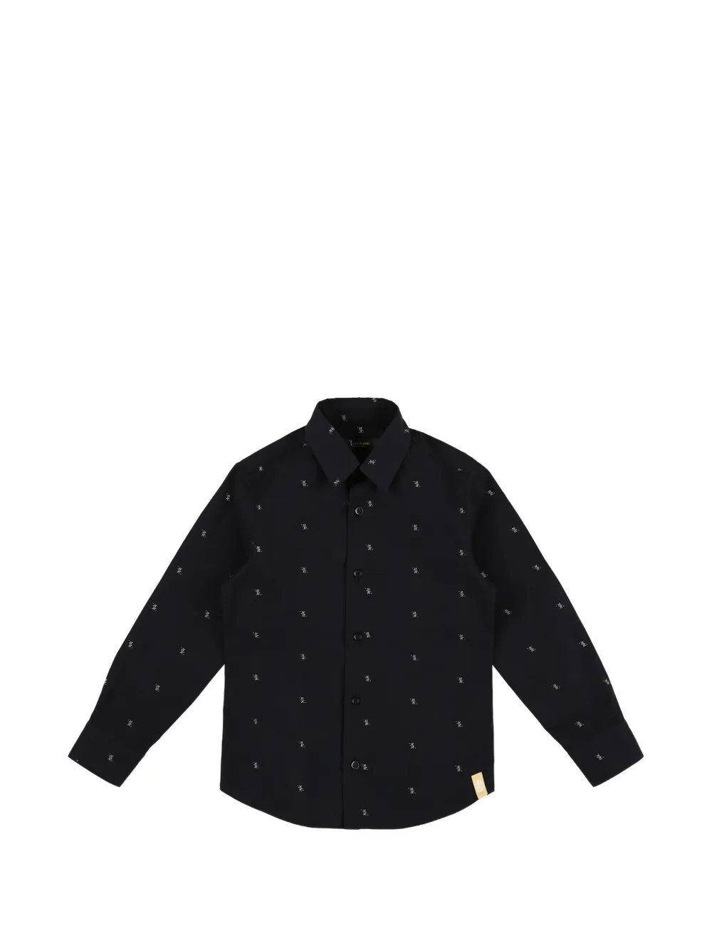 Billionaire Kids logo-jacquard shirt - Nero