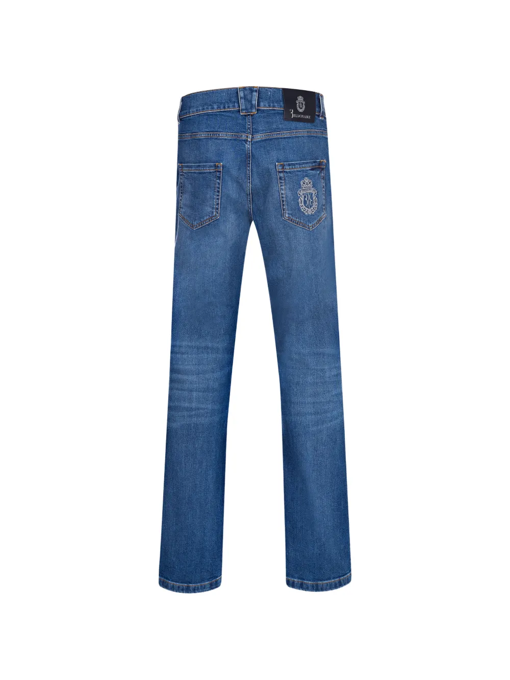 Billionaire Jeans met geborduurd logo en vijf zakken Blauw