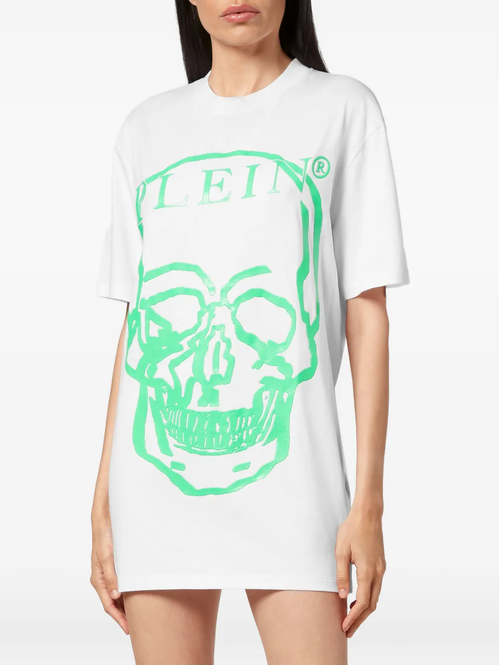 Philipp Plein T-shirt met doodskopprint Wit