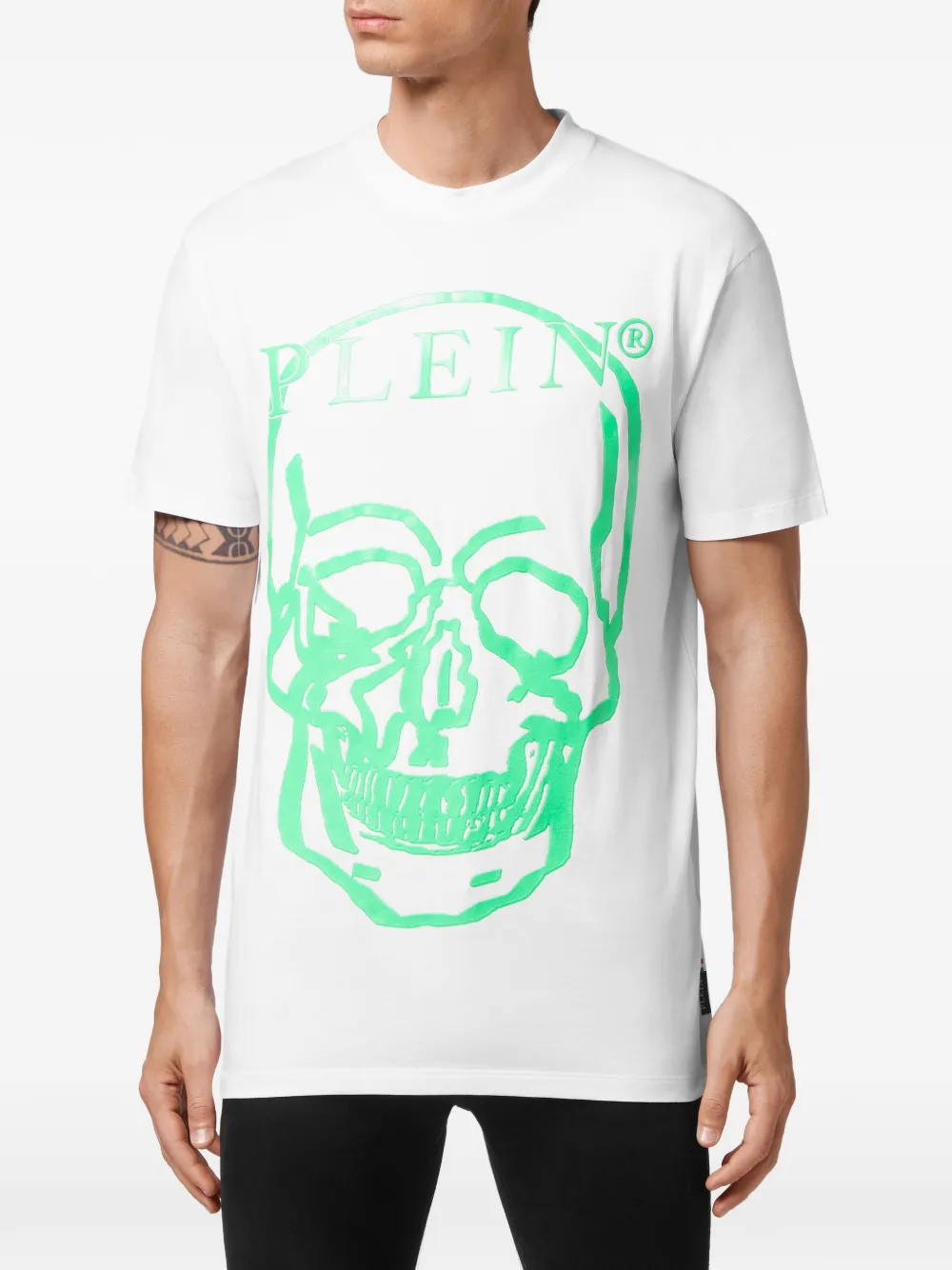 Philipp Plein T-shirt met doodskopprint Wit