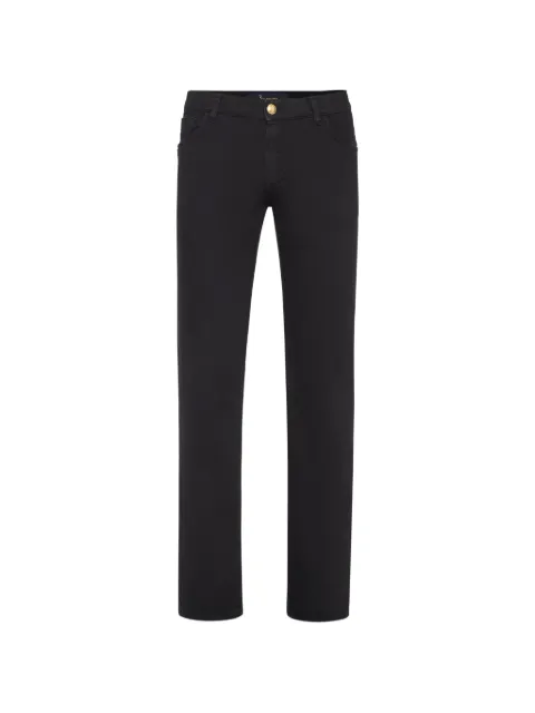 Billionaire crest-embroidered trousers