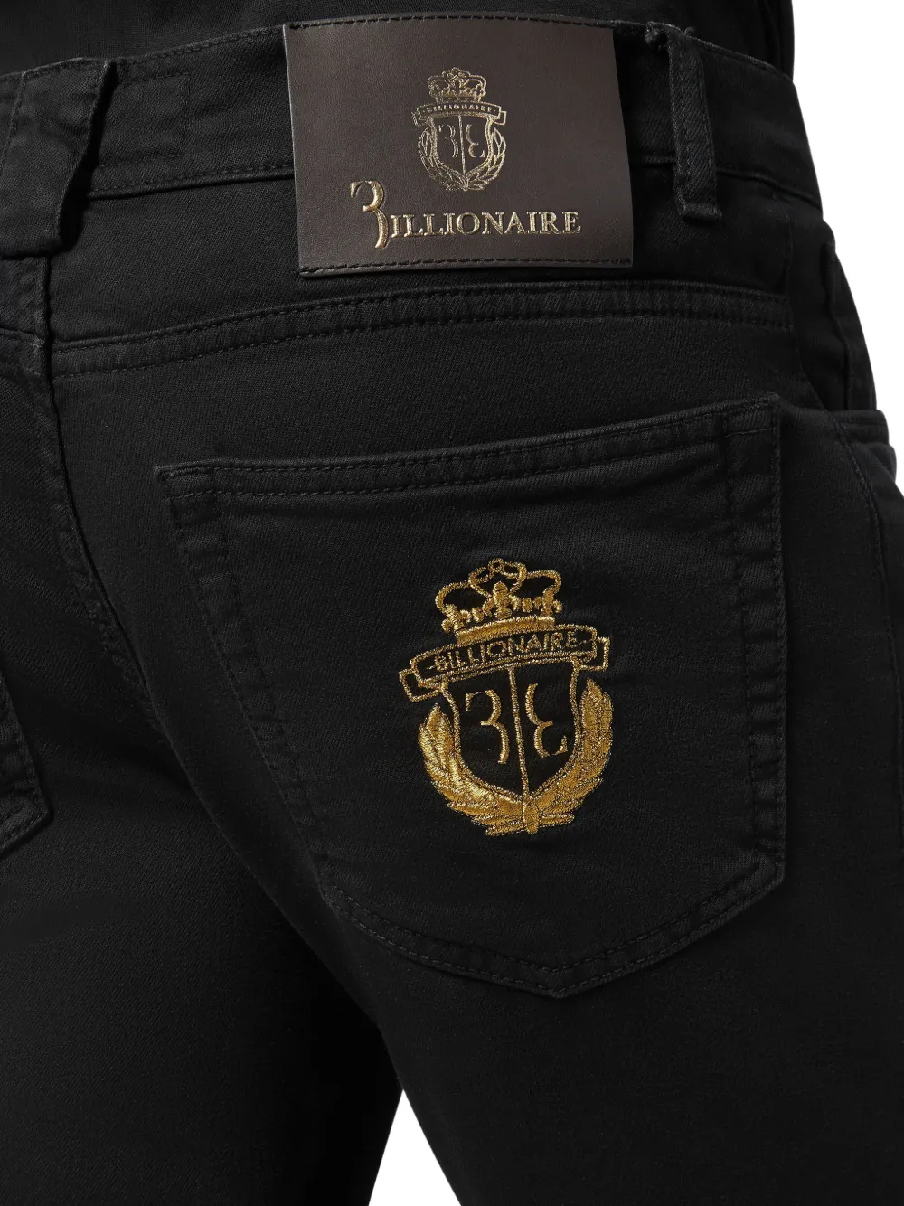 Billionaire Broek met borduurwerk Zwart