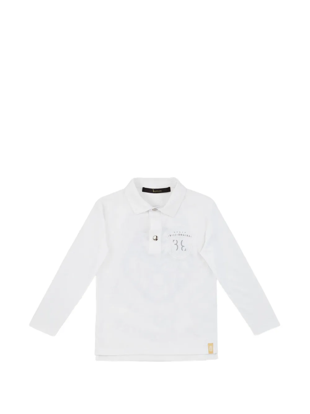 Billionaire Kids embroidery-logo polo shirt - Bianco
