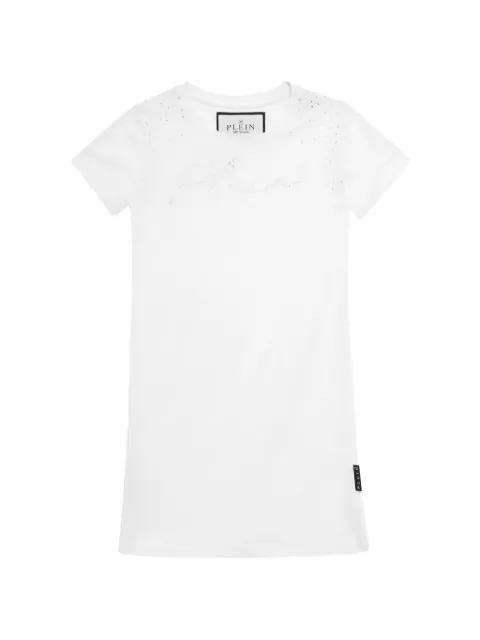 Philipp Plein Junior logo-detail short-sleeve dress