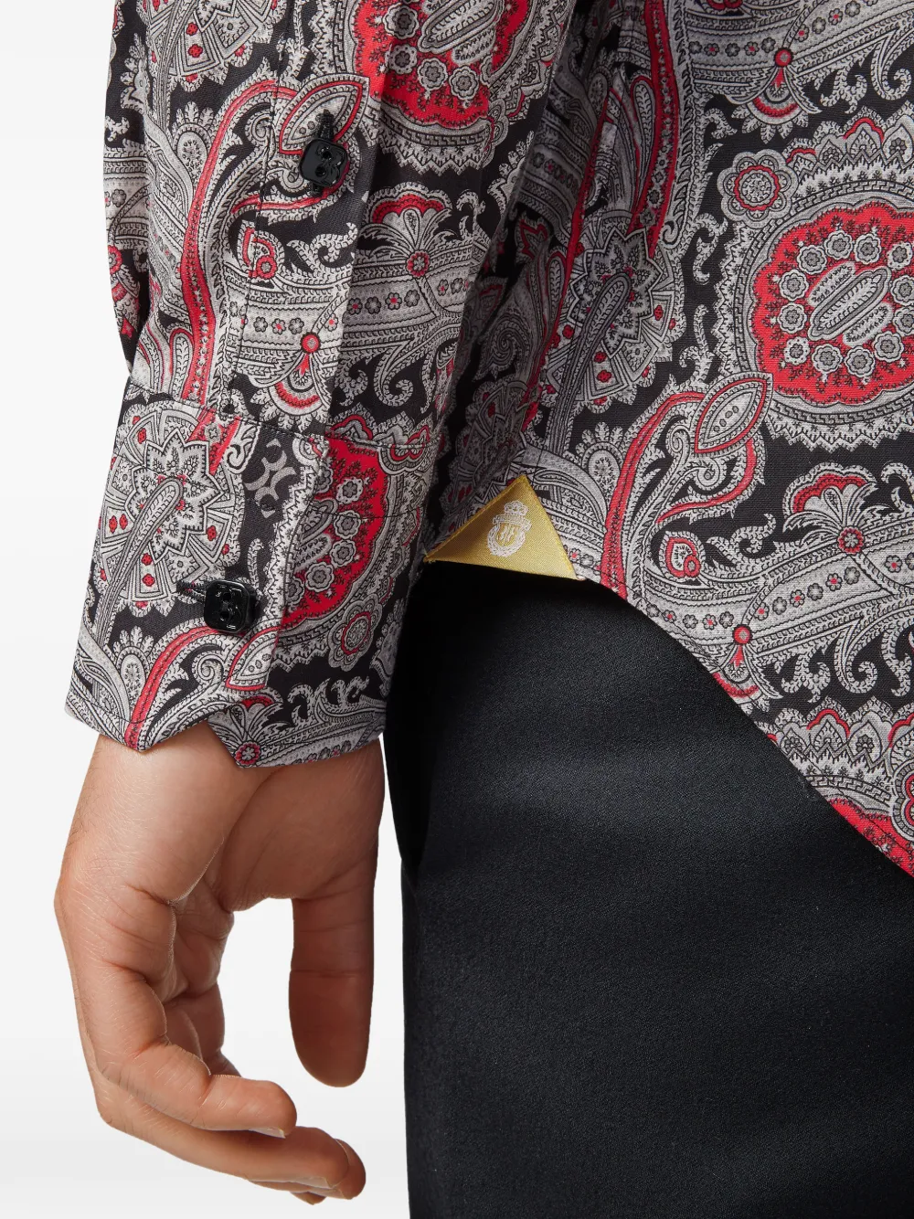 Billionaire Overhemd met paisley-print Zwart