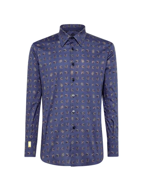 Billionaire printed slim-fit shirt