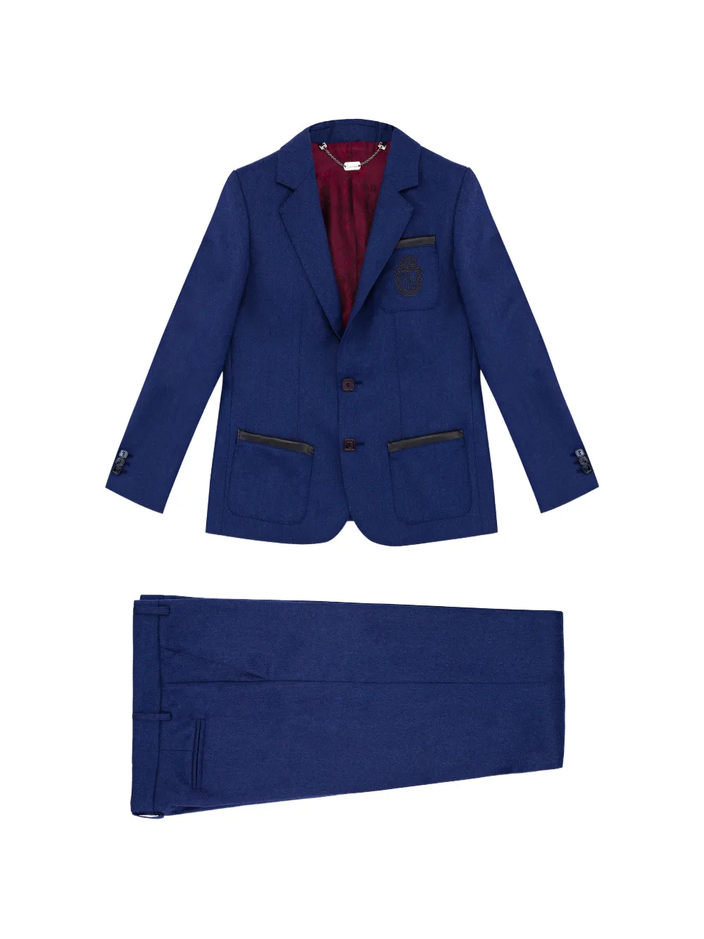 Billionaire Kids patch pocket suit - Blu