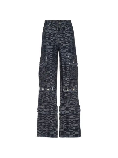 Philipp Plein monogram cargo-pockets jeans 