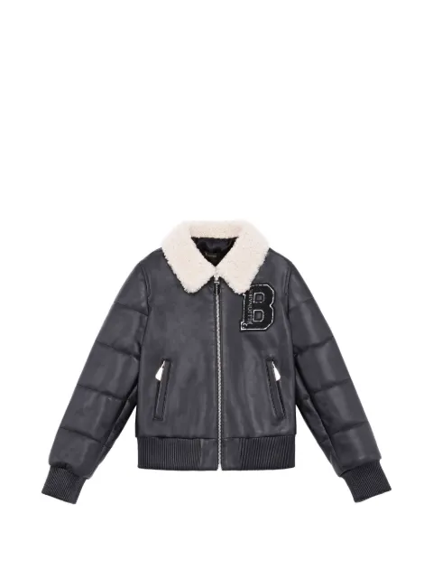 Billionaire Kids leather bomber jacket