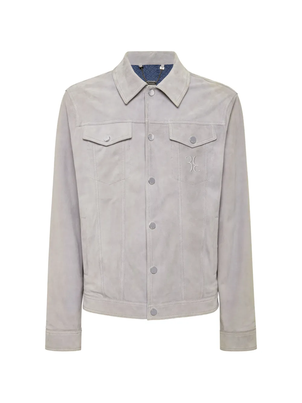 Billionaire buttoned leather jacket