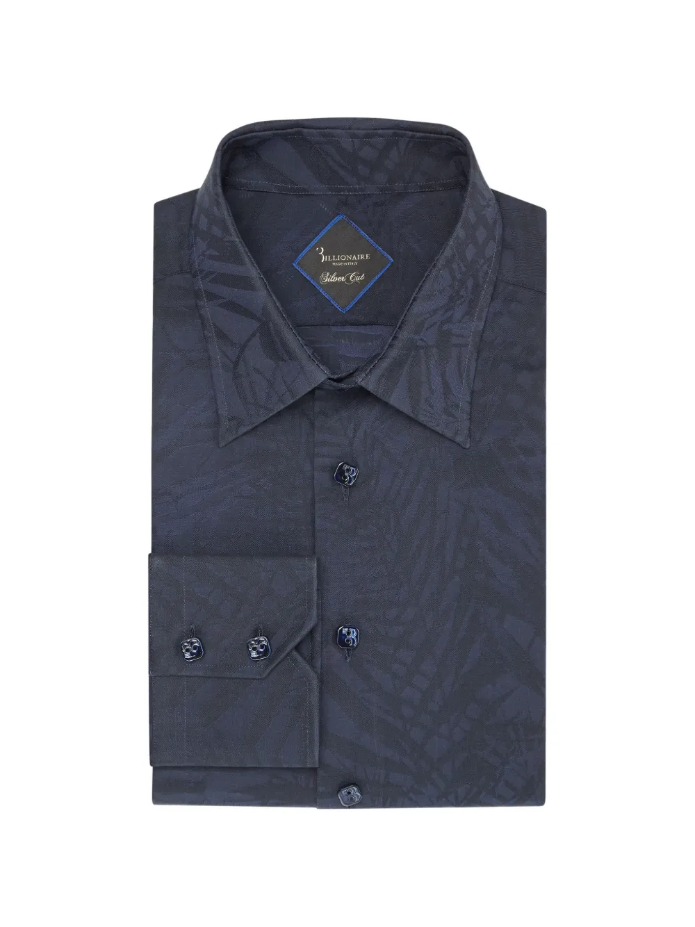 Billionaire jacquard palm tree shirt Blauw