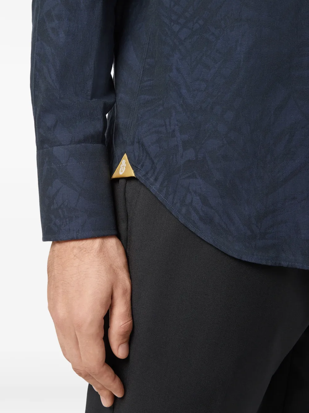 Billionaire jacquard palm tree shirt Blauw