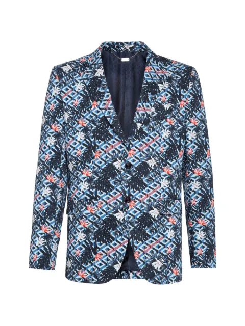 Billionaire geometric palm-print blazer