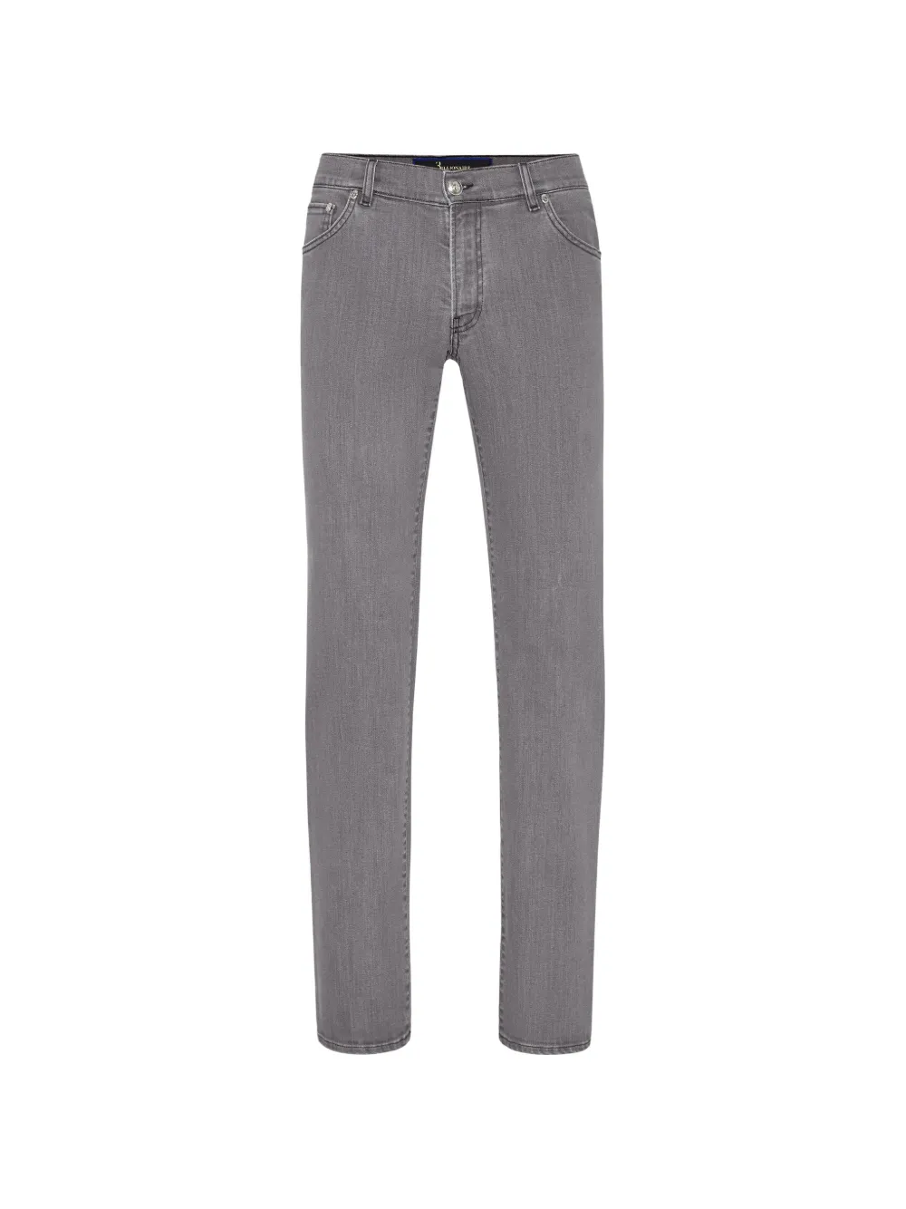 Billionaire crest rivets five-pocket jeans - Grigio