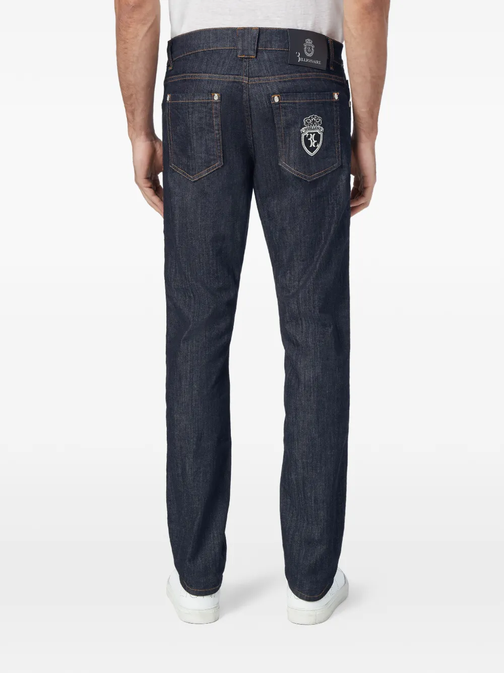 Billionaire Crest straight jeans Blauw