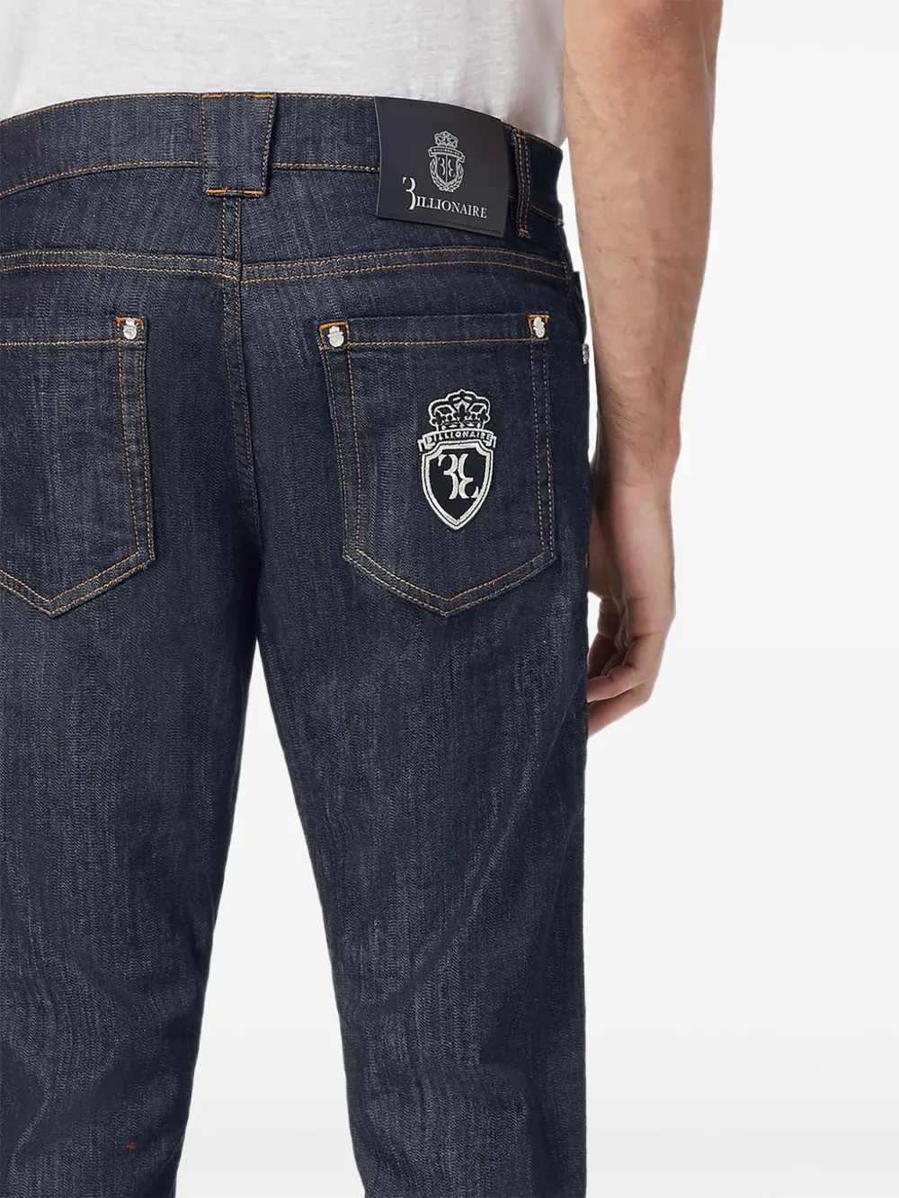 Billionaire Crest straight jeans Blauw